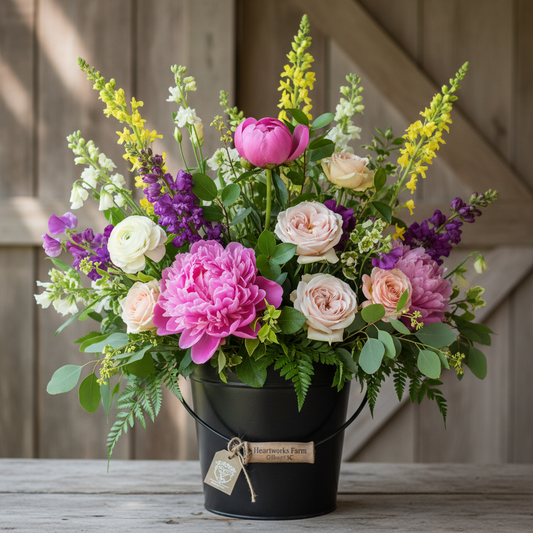 DIY Bride Floral Bucket